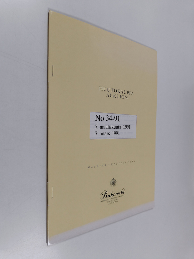Huutokauppa auktion no 34-91 : 7.3.1991