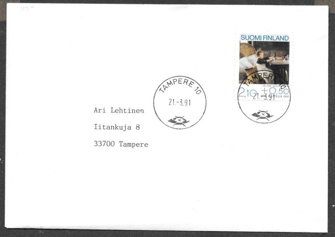 Postilähetys - Pro Filat. (LAPE 1129) Tampere 21.3.1991