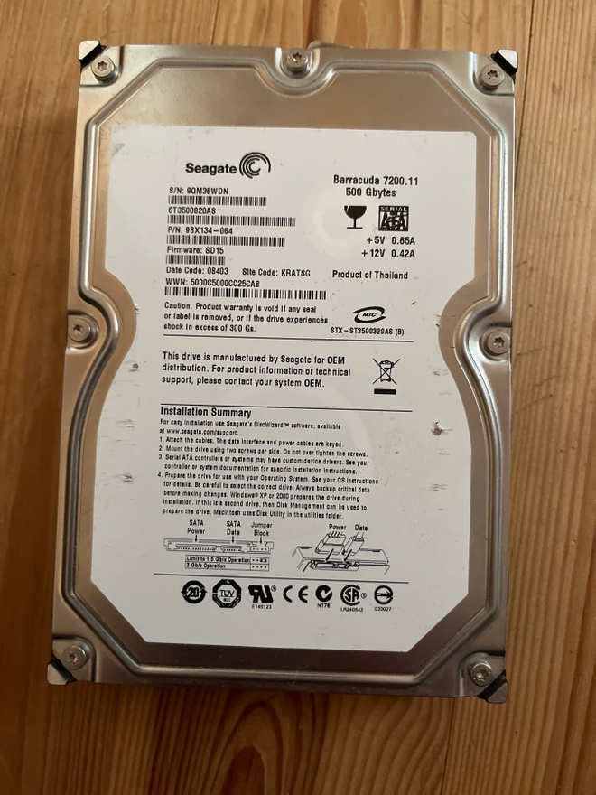 Seagate 500gb 3,5” sata