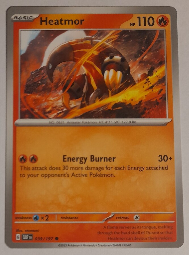 Heatmor #39 Pokemon Obsidian Flames - NM/M