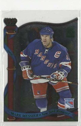 Mark Messier 01-02 Pacific Crown Royale Green Die Cut #97