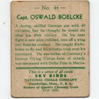 Purkkakuva Chewwing Gum SKY BIRDS. n:o 46 Capt. OSWALD BOELC - pikkukuva 2