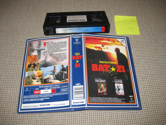 Taistelutunnus Bat-21 -VHS (Showtime, Gene Hackman, 1988)
