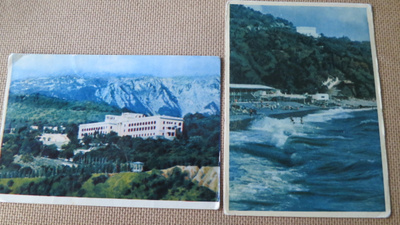 CCCP: kolme vintage valokuvakorttia - Jalta (Krim)