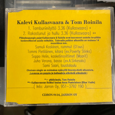 KALEVI KULLASVAARA & TOM ROINILA - Tamburiinityttö cd-single