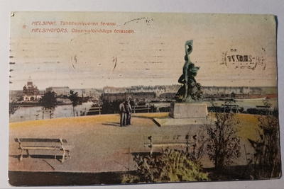Helsinki, Tähtitorninvuoren terassi, vanha väripk, p. 1907
