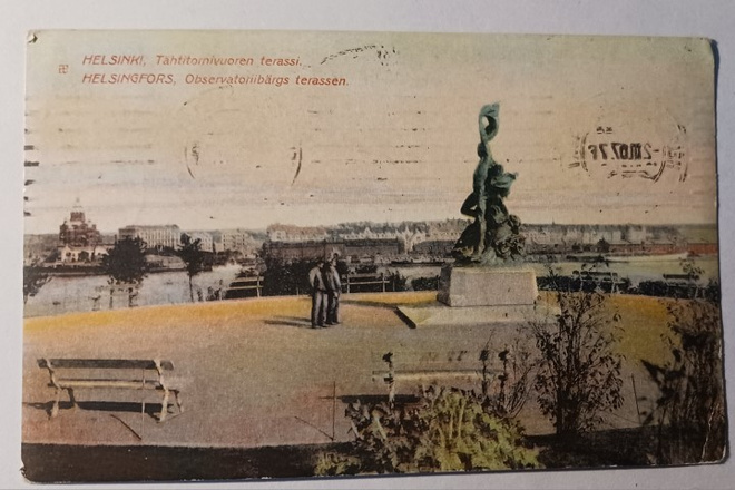 Helsinki, Tähtitorninvuoren terassi, vanha väripk, p. 1907