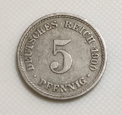 Saksa 5 Pfennig 1900A