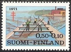 1971 Tuberkuloosi merkki 0,50 +0,10 mk ** LaPe 688