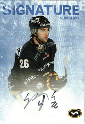 2016-17 Cardset SHAUN HESHKA Kärpät Ässät Signature nimmari