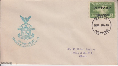 Filippiinit 1945 Victory FDC