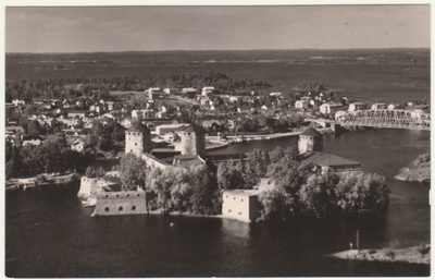 Savonlinna Olavinlinna ilmakuva 1956