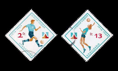 Bulgaria 1452-3 o Urheiluklubin Lewski 50v (1964)