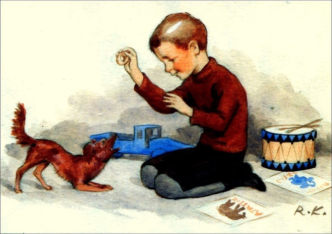 Rudolf Koivun,  Poika ja koira, käyttämätön