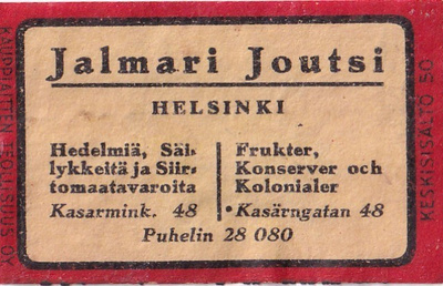 Helsinki, Jalmari Joutsi   b491