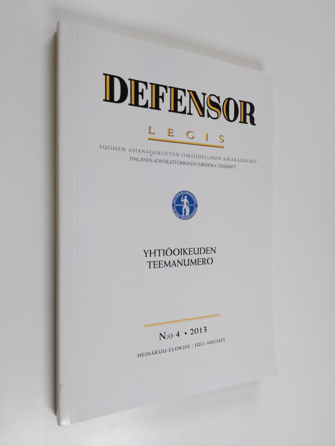 Defensor legis 4/2013 : Suomen asianajajaliiton äänenkann...