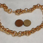 Upea 21k kullattu Kanadalainen papu kaulakoru Gold plated Vi - pikkukuva 2