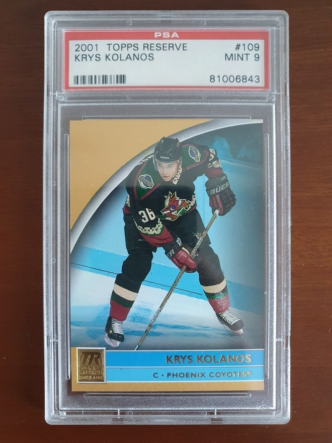 2001-02 Topps Reserve #109 Krys Kolanos PSA 9