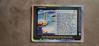 1999 TOPPS POKEMON TV ANIMATION EDITION EP7 THE WATER FLOWER