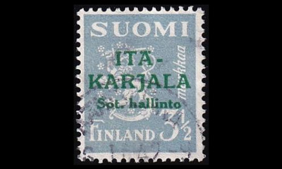 IK_12 o Itä-Karjala 3,50mk vihreä lisäp (1941)