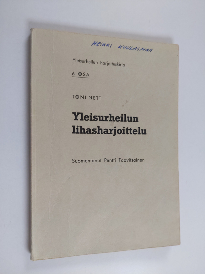 Toni Nett : Yleisurheilun lihasharjoittelu