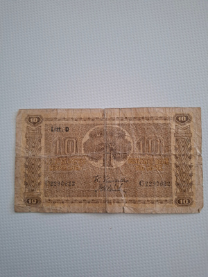 10 mk 1939, Litt D