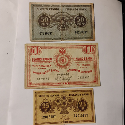 Vanhoja Mk seteleitä
