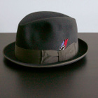 Brixton Gain Black Fedora tyylinen hattu 59 (musta) - pikkukuva 1