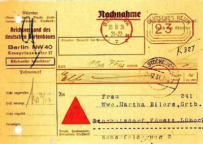 Saksa 1931 postiennakko postikortti