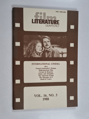 Literature/Film Quarterly - Vol 16, No. 3, 1988