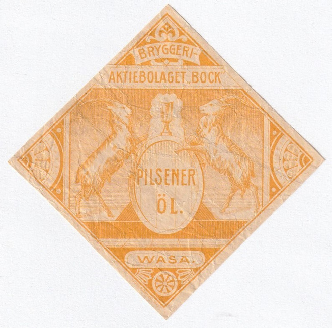 JUOMA ETIKETTI -  BOCK WASA PILSNER ÖL  (K15-S84)