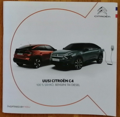 2021 Citroen C4  esite - KUIN UUSI - suom - 64 sivua
