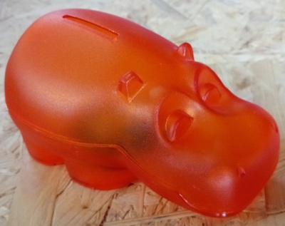 OP säästölipas - hippo - harmaa