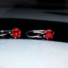 Upea punainen kivi RMV-korut Oy:n desing hopeiset korvakorut - pikkukuva 1
