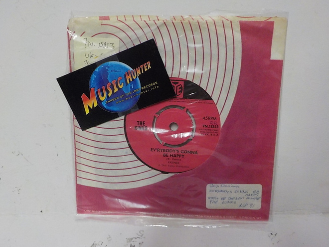 THE KINKS - EVERYBODYS GUNNA BE HAPPY  UK-65 M- 7"