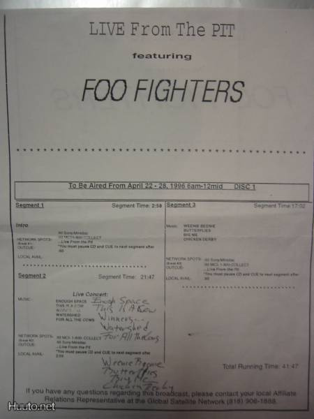 FOO FIGHTERS LIVE FROM THE PIT 2CD HARVINAINEN LIVE KEIKKA