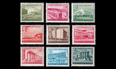Unkari 1306-14_I ** Käyttösarja rakennuksia (22x18mm) (195
