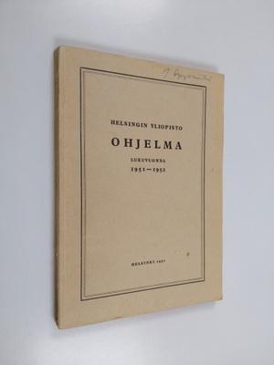 Helsingin yliopiston ohjelma lukuvuonna 1951-1952