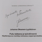 Puku taiteena ja työvälineenä (signeerattu, tekijän omiste) - pikkukuva 3
