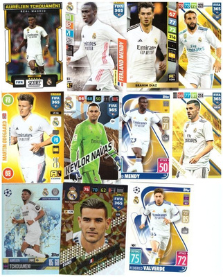 12 x REAL MADRID sis. 2 x Erikoiskorttia