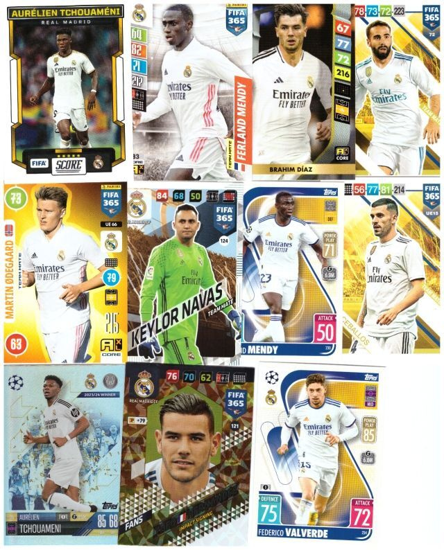 12 x REAL MADRID sis. 2 x Erikoiskorttia