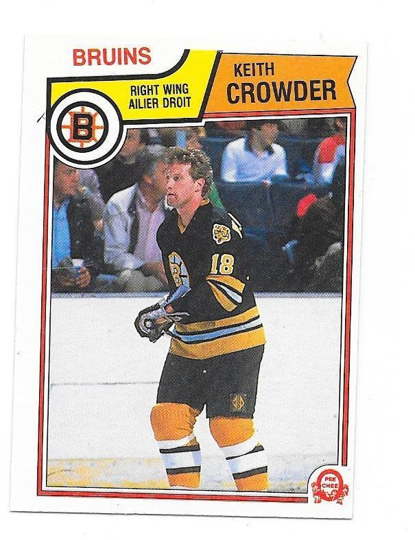1983-84 OPC #47 Keith Crowder Boston Bruins gooni