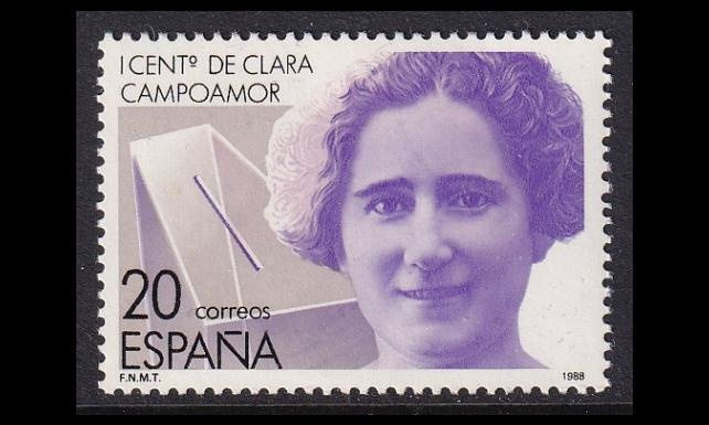 Espanja 2812 ** Naisaktivisti Clara Campoamor (1988)