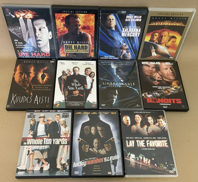 Bruce Willis-elokuvia 11 kpl DVD