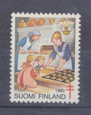 1980 TUB joulumerkki postituoreena.