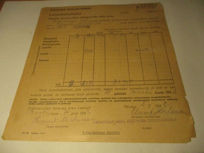 1942 Sortavala Amerikan Avun todistukset 3 kpl