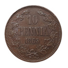 10 Penniä 1865 - Hyväkuntoinen! - pikkukuva 1