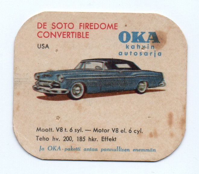 OKA-Kahvin Autosarja DE SOTO FIREDOME CONVERTIBLE