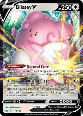 Blissey V 119/198 - Chilling Reign - NM/M