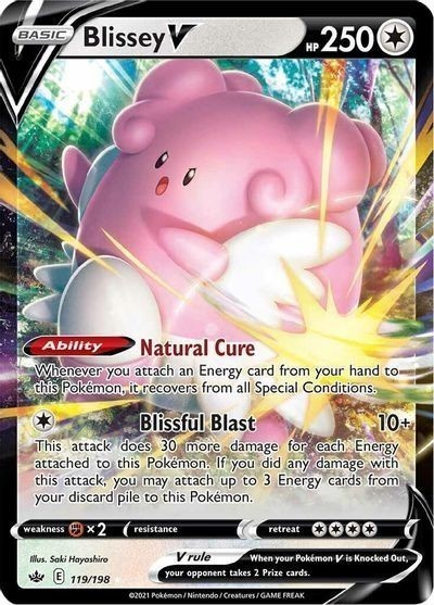Blissey V 119/198 - Chilling Reign - NM/M